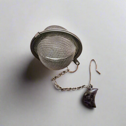 Tea Strainer Ball With Moon Crystal