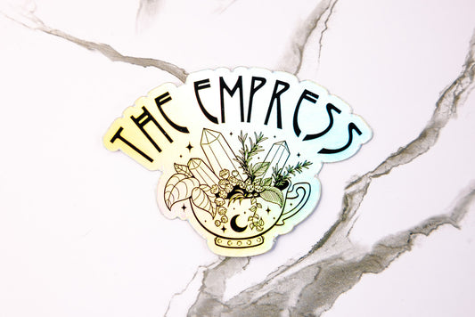 The Empress Logo Teacup Sticker