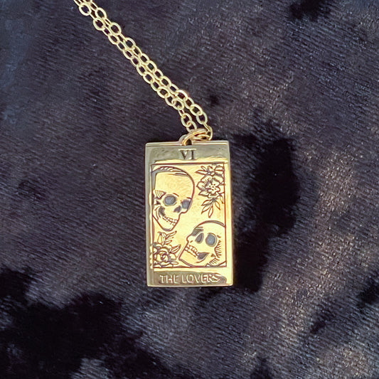 The Lovers Tarot Card Necklace