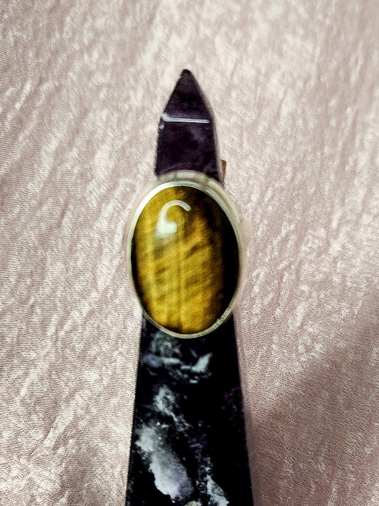 Tiger Eye Oval Ring