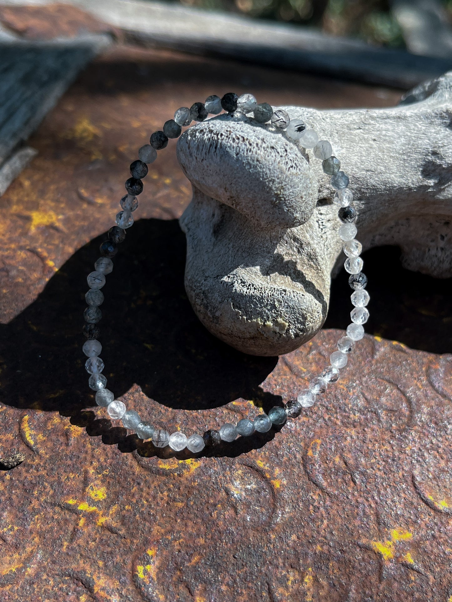Tourmalinated Quartz Bracelet