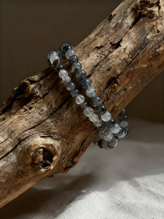 Tourmalinated Quartz Bracelet (4mm)