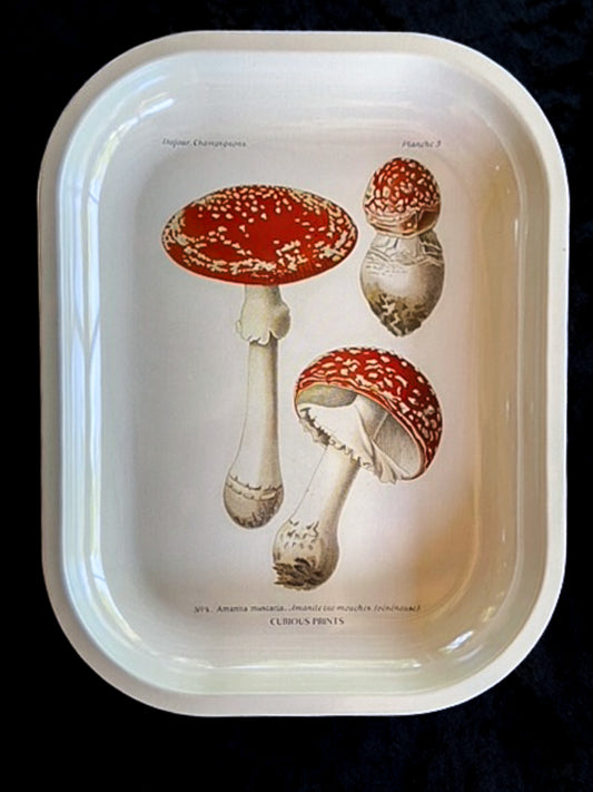 Triple Red Mushroom Altar Tray
