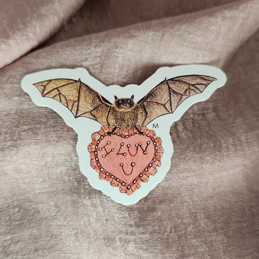 Valentine's Day Bat Sticker