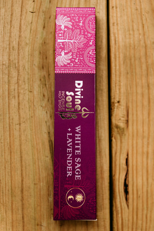 White Sage & Lavender Incense Sticks