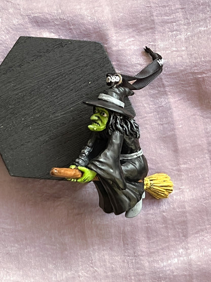 Witch on Broom 3D Ornament