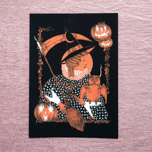 Witch with Owl Print