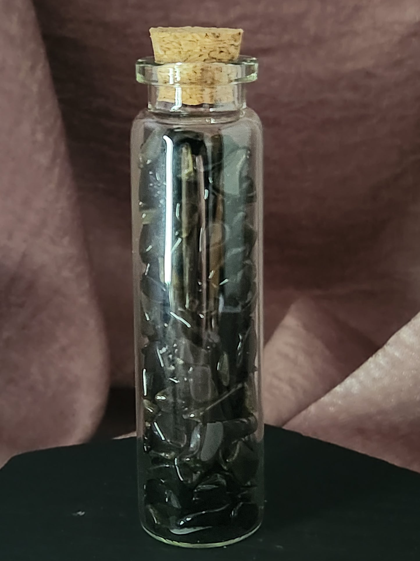 Gold Sheen Obsidian Crystal Chip Jar
