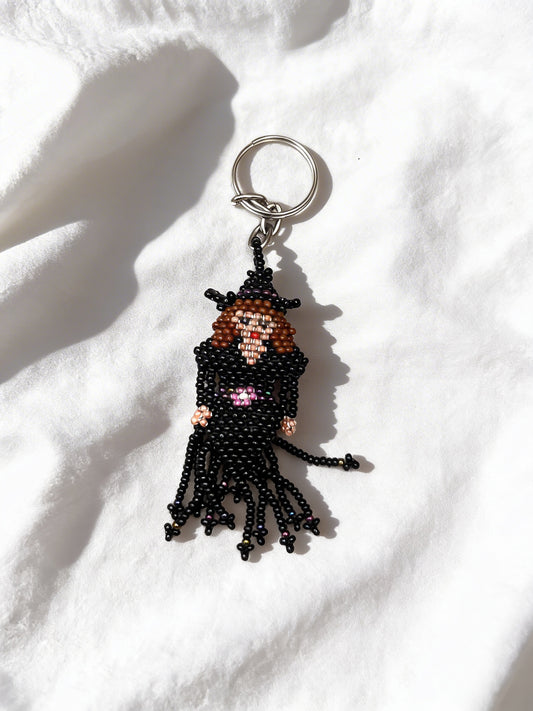 Beaded Witch Keychain