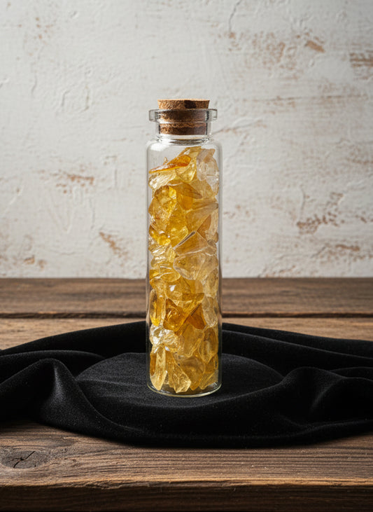 Citrine Crystal Chip Jar