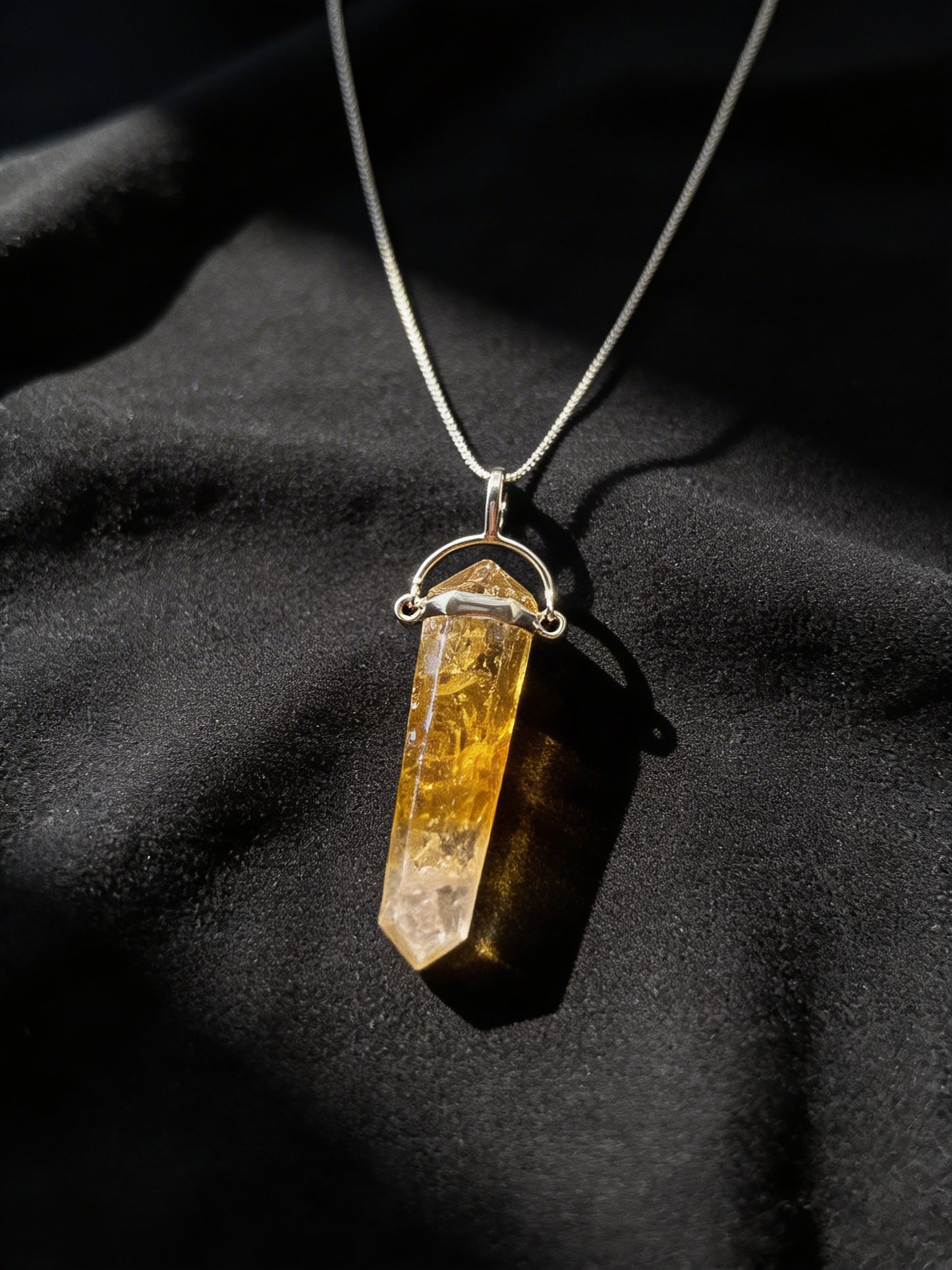 Citrine Point Pendant
