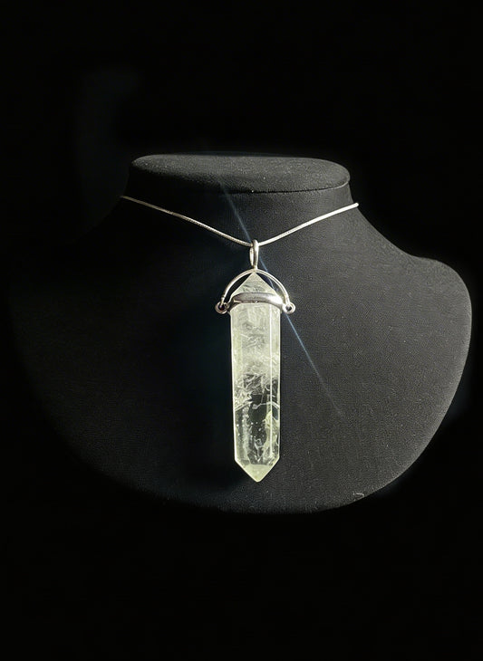 Green Amethyst Point Pendant