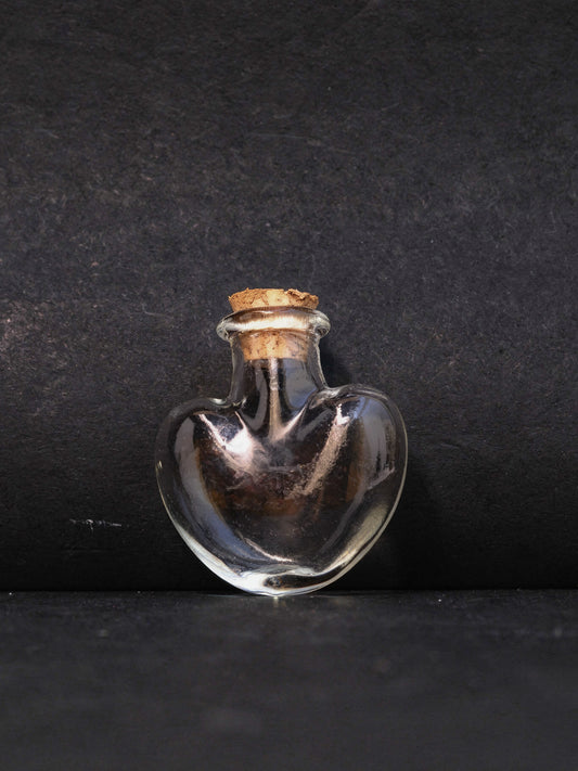 Mini Glass Blown Heart Vial