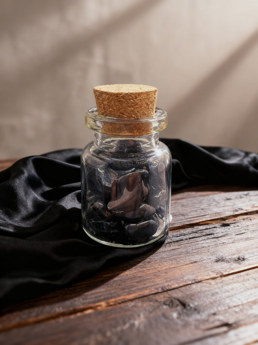 Hypersthene Crystal Chip Jar