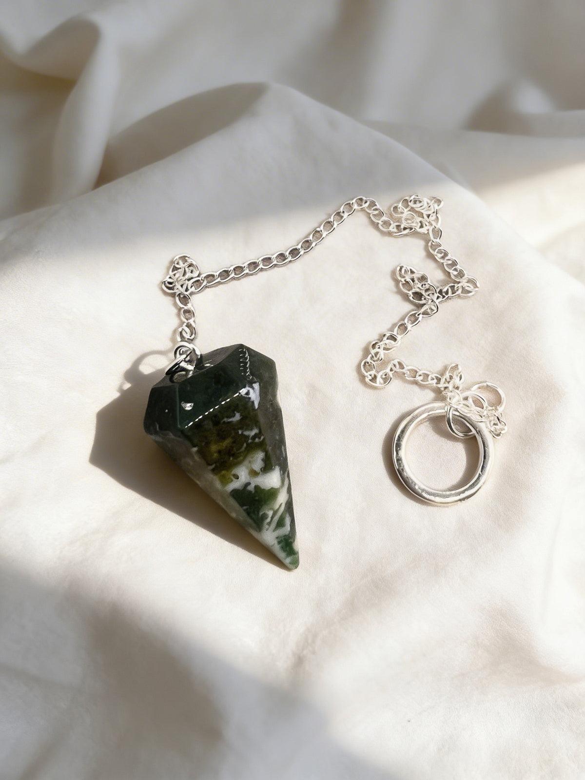 Moss Agate Pendulum