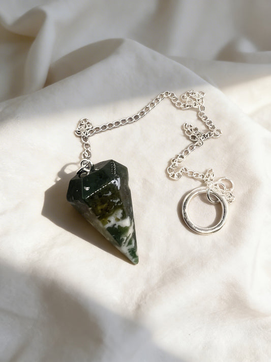 Moss Agate Pendulum
