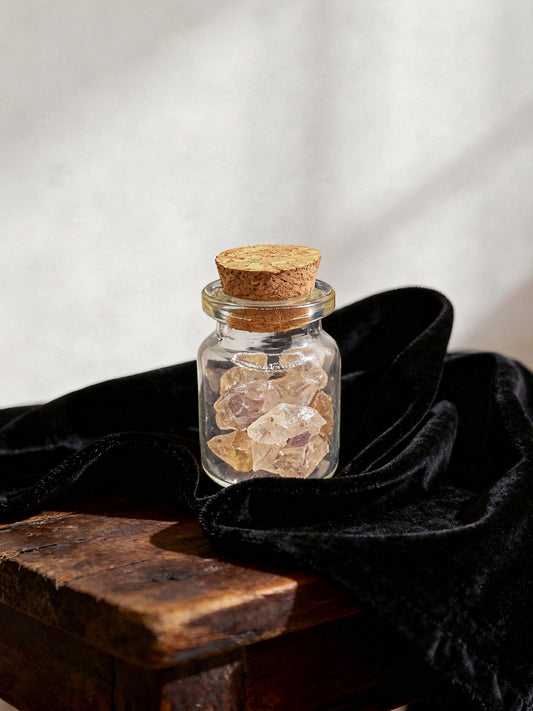 Petroleum Quartz Crystal Chip Jar