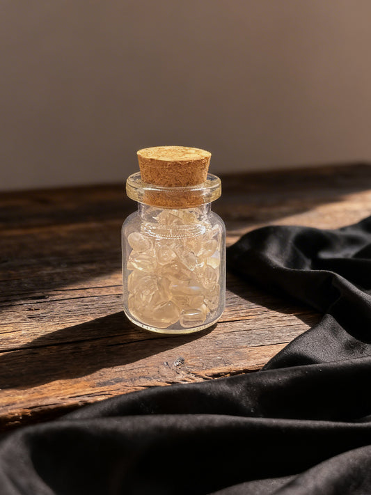 Angel Aura Quartz Crystal Chip Jar