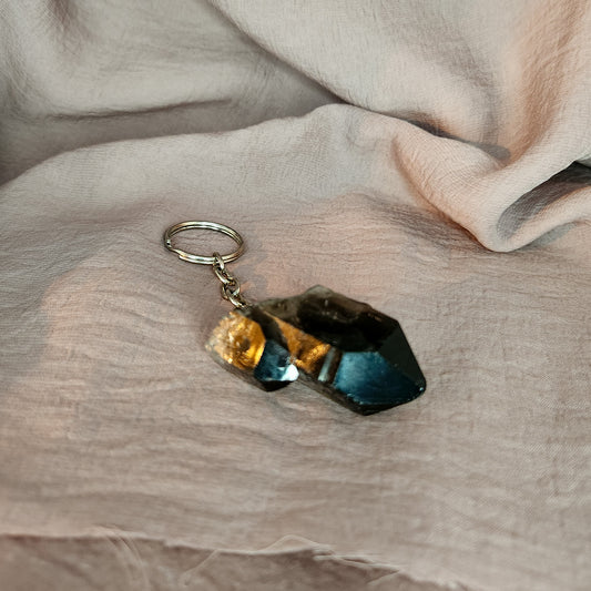 Smoky Quartz Raw Keychain