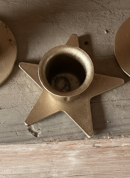 Gold Iron Star Taper Holder