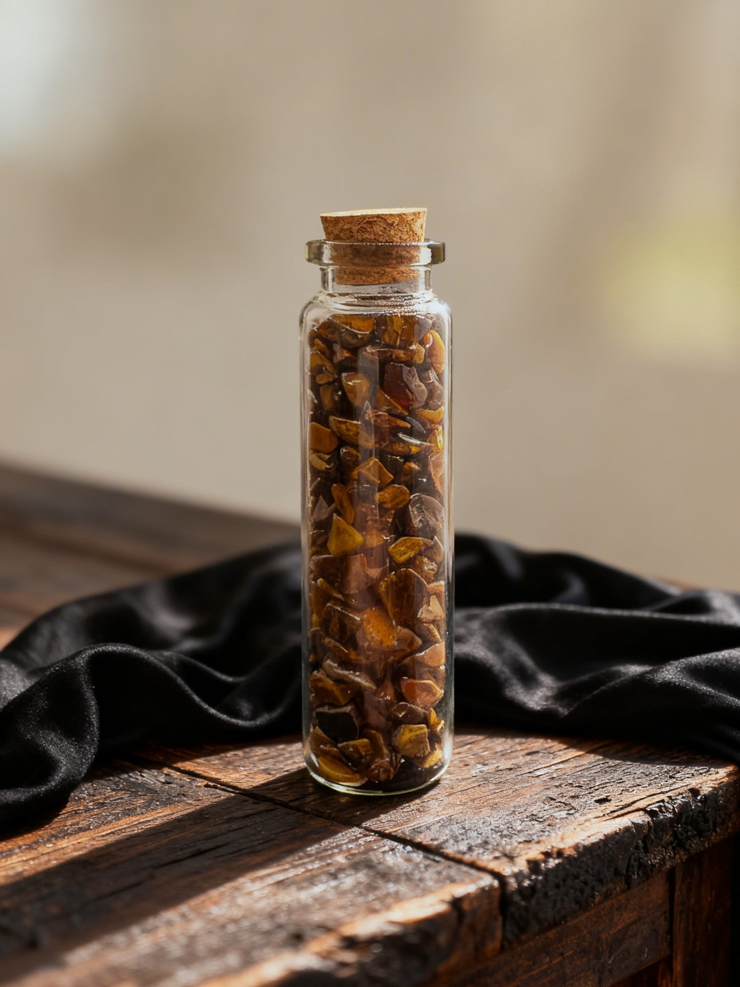 Tiger Eye Crystal Chip Jar