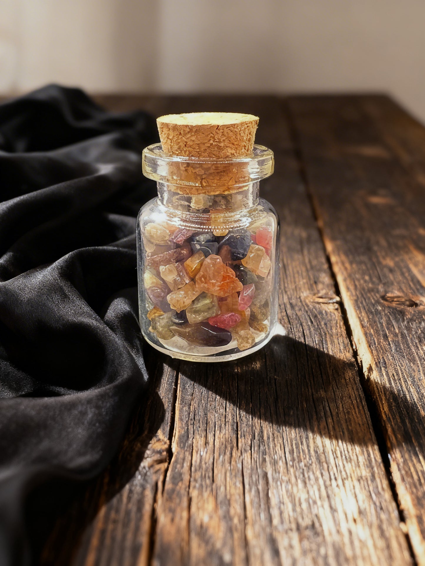 Watermelon Tourmaline Crystal Chip Jar